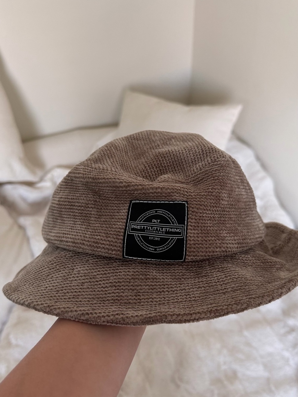 PrettyLittleThing Brown Corduroy Bucket Hat